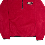 HARD ROCK CAFE Orlando Mens Fleece Red 1/4 Zip 90s L