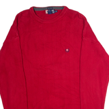 CHAPS RALPH LAUREN Mens Jumper Red Crew Neck Chunky Knit L