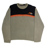 HARLEY DAVIDSON Mens Patterned Jumper Grey Crew Neck 90s 2XL