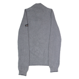 NAUTICA Mens Jumper Grey 1/4 Zip Chunky Knit XL