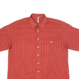 ANGELO LITRICO Mens Shirt Red 90s Striped XL