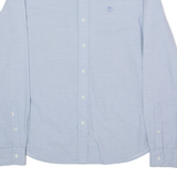 TIMBERLAND Slim Fit Mens Shirt Blue Spotted Long Sleeve M