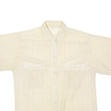 Womens Shirt Yellow 90s Striped UK 12