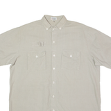 CREATION MANOR Mens Plain Shirt Grey 90s L