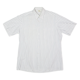 Mens Shirt White Striped L