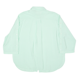 ZARA Womens Plain Shirt Green Viscose 3/4 Sleeve M