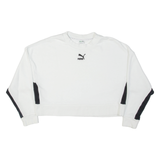 PUMA Cropped Womens Sweatshirt White M