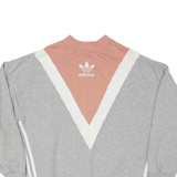 ADIDAS Womens Sweatshirt Grey High Neck UK 10