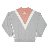 ADIDAS Womens Sweatshirt Grey High Neck UK 10