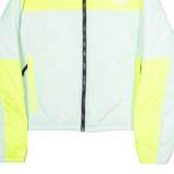 THE NORTH FACE Cropped Womens Puffer Jacket Green Colourblock M
