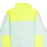 THE NORTH FACE Cropped Womens Puffer Jacket Green Colourblock M
