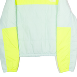 THE NORTH FACE Cropped Womens Puffer Jacket Green Colourblock M