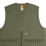 GEOLOGIC Utility Mens Gilet Green Canvas XL