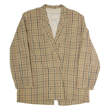 PENNYBLACK Womens Blazer Jacket Brown 90s Plaid UK 14