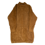 GINA GINERO Womens Coat Brown Leather Suede 90s UK 16