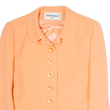 THERESE BAUMAIRE Womens Blazer Jacket Pink Wool 80s XS