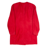 Womens Blazer Jacket Red Silk 80s UK 12
