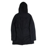 LEVI'S Mens Puffer Coat Black Canvas Hooded S