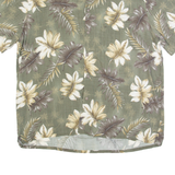 BATIK BAY Mens Hawaiian Shirt Green Floral L