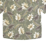 BATIK BAY Mens Hawaiian Shirt Green Floral L