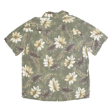 BATIK BAY Mens Hawaiian Shirt Green Floral L