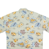 CAMPIA Mens Hawaiian Shirt Green Floral M