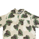 PURITAN Mens Hawaiian Shirt Beige Floral 2XL