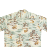 Mens Hawaiian Shirt Beige Floral XL