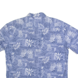 BATIK BAY Mens Hawaiian Shirt Blue Floral L