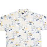 PURITAN Mens Hawaiian Shirt White XL