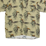 PURITAN Mens Hawaiian Shirt Green Floral L
