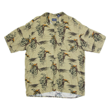 PURITAN Mens Hawaiian Shirt Green Floral L