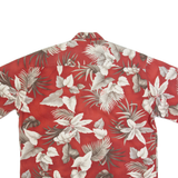 PIERRE CARDIN Mens Hawaiian Shirt Red Floral L