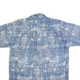 ME SPORT Mens Hawaiian Shirt Blue Crazy Pattern M