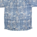 ME SPORT Mens Hawaiian Shirt Blue Crazy Pattern M