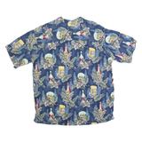 STEVE & BARRY'S Mens Hawaiian Shirt Blue Floral 2XL
