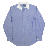 NAUTICA Mens Plain Shirt Blue Long Sleeve M