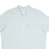 LEVI'S Mens Shirt Blue Striped XL