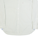 TOMMY HILFIGER Mens Shirt Cream Check Long Sleeve L