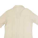 PAUL FOURTICA Mens Plain Shirt Beige M