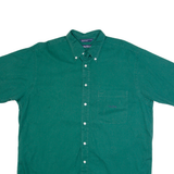 NAUTICA Mens Plain Shirt Green L