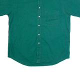 NAUTICA Mens Plain Shirt Green L