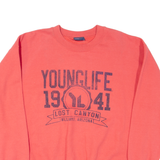 MV SPORTS Young Life Lost Canyon Mens Sweatshirt Pink USA L