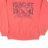 MV SPORTS Young Life Lost Canyon Mens Sweatshirt Pink USA L