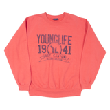 MV SPORTS Young Life Lost Canyon Mens Sweatshirt Pink USA L