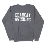 HANES Bearcat Swimming Mens Sweatshirt Grey USA S