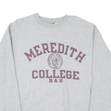 CHAMPION Meredith College Dad Mens Sweatshirt Grey USA M