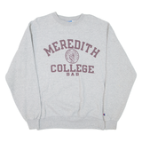 CHAMPION Meredith College Dad Mens Sweatshirt Grey USA M