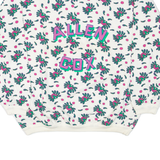 ALLEN COX Floral Womens Sweatshirt White L
