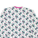 ALLEN COX Floral Womens Sweatshirt White L